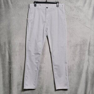Peter Millar Pants Mens 34 Gray Crown Crafted Linen Cotton Stretch Chino Casual